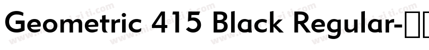 Geometric 415 Black Regular字体转换
